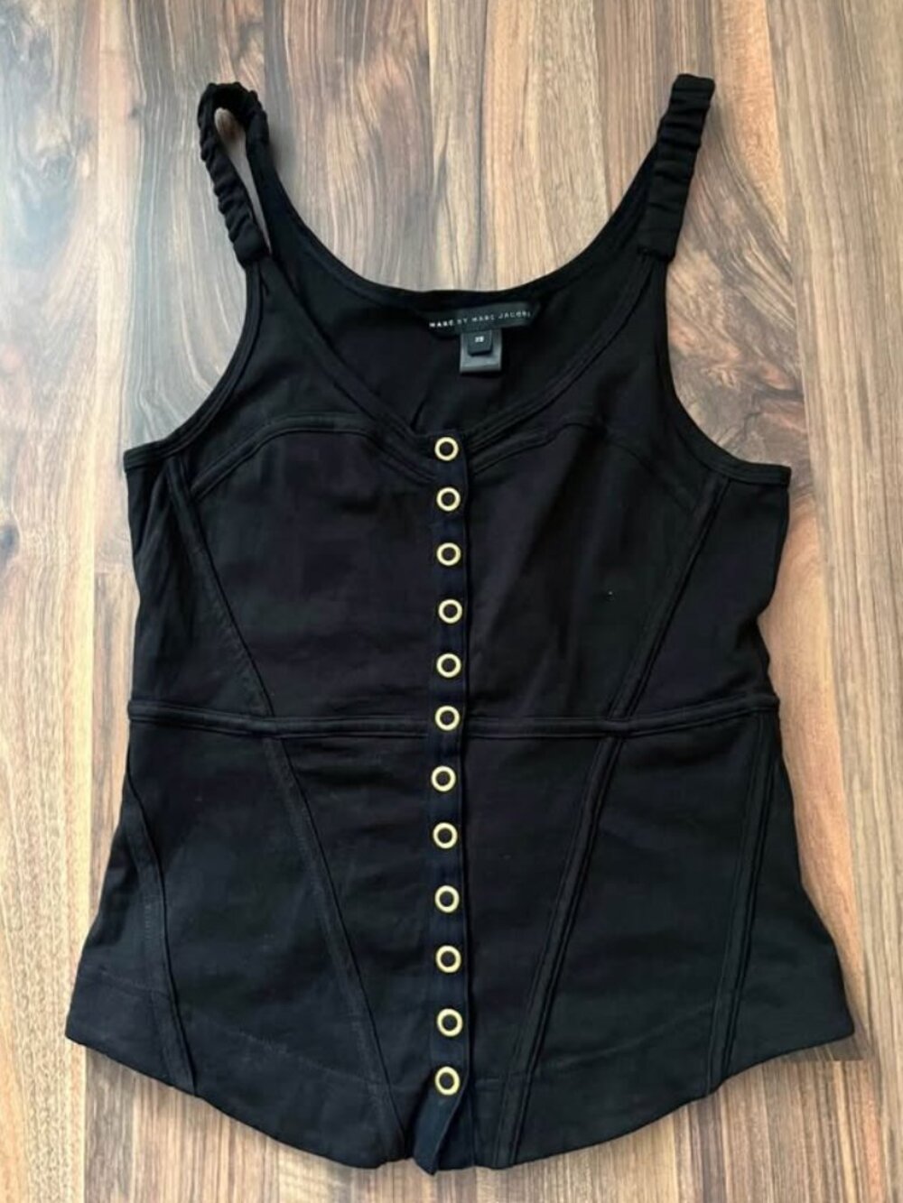 Marc by Marc Jacobs black corset Y2K tank top size XS